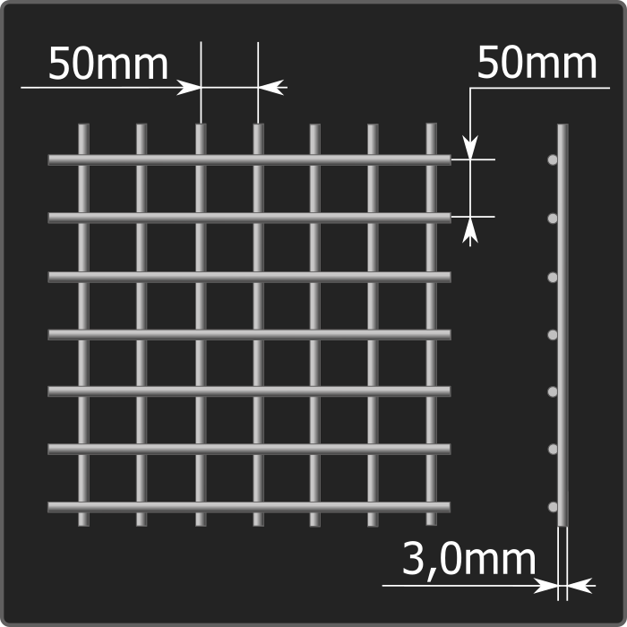 Сетка кладочная 50*50*3,0 (0,38*2,0)